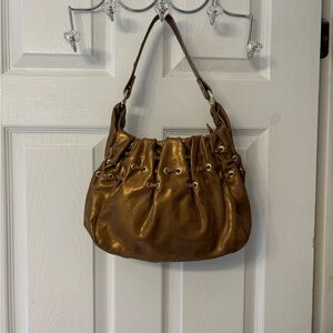 Michael Kors bronze metallic handbag